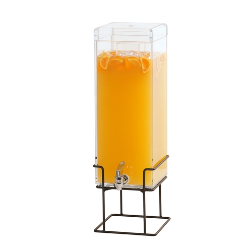 Cal-Mil 22002-3-13 Milo 8.25" x 9.75" Clear 3 Gallon Square Beverage Dispenser