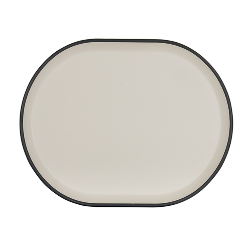 Cal-Mil 22018-13103 Hudson 14" x 11.25" Two-Tone Melamine Platter - 6 Each