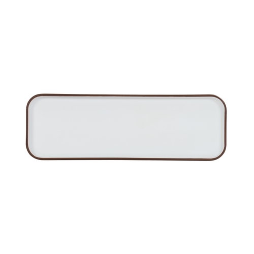 Cal-Mil 22025-412-89 Hudson 12" x 4" Ivory Melamine Platter - 6 Each