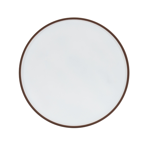 Cal-Mil 22026-10-89 Hudson 10.25" Dia. x 1"H Ivory Low Rim Plate - 6 Each