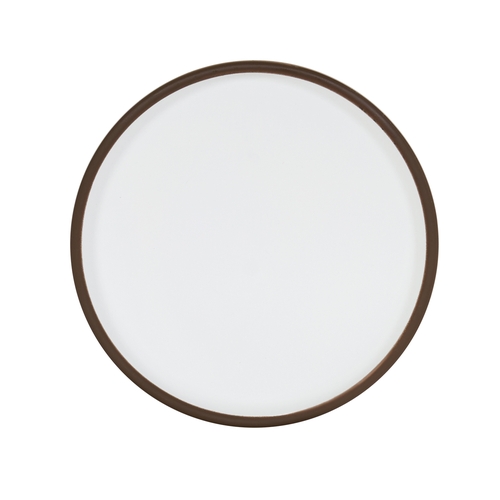 Cal-Mil 22026-6-89 Hudson 6" Dia. x 1"H Ivory Melamine Low Rim Plate - 6 Each
