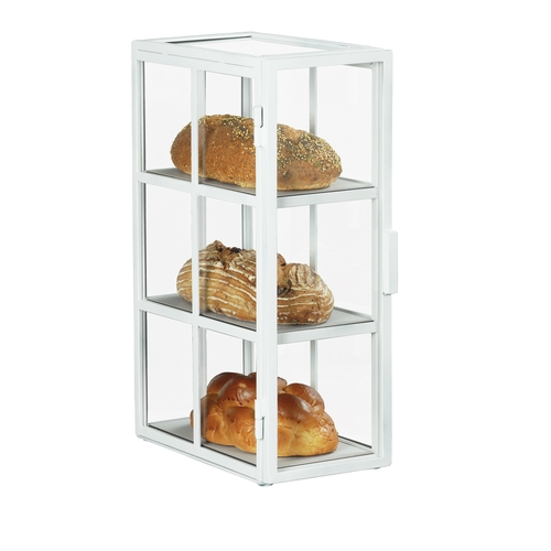 Cal-Mil 22030-15 Monterey 7" x 13.75" Clear Acrylic 3-Tier Bread Display Case