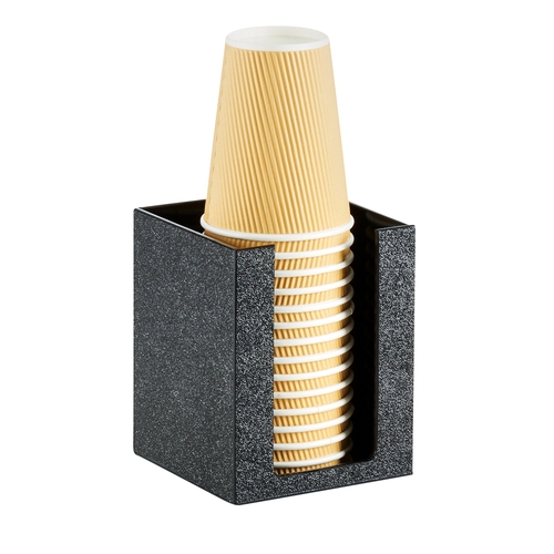 Cal-Mil 22036-55-13 4.75" x 4.75" x 6.25"H Black Cup/Lid Holder