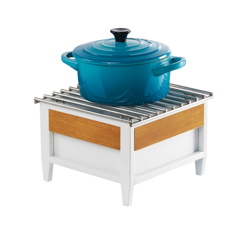 Cal-Mil 22044-15 Monterey 10" x 10" White Chafing Dish Frame