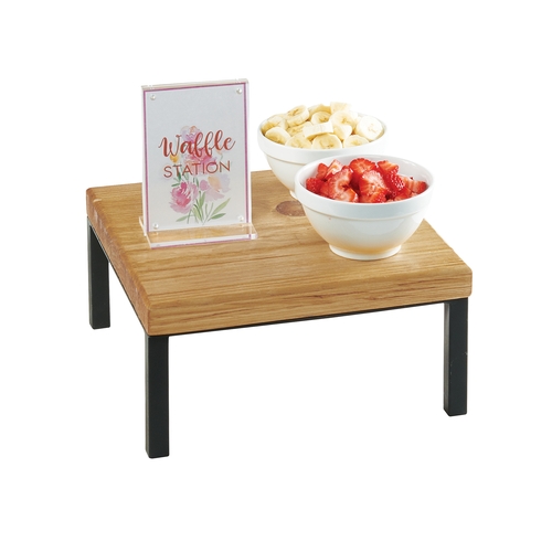 Cal-Mil 22065-6-99 Madera 12" x 12" x 6"H Rustic Pine 1-Tier Display Riser