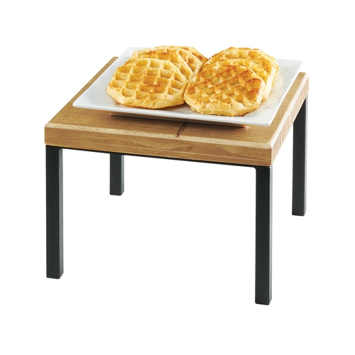 Cal-Mil 22065-9-99 Madera 12" x 12" x 9"H Rustic Pine 1-Tier Display Riser
