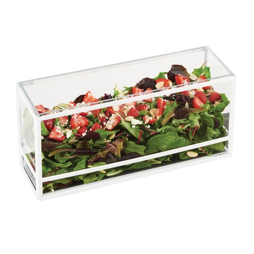 Cal-Mil 22078-15 15" x 5" x 7"H White Steel Square Countertop Display Riser