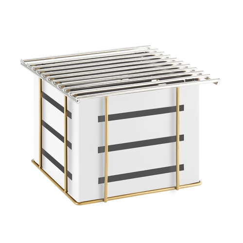 Cal-Mil 22084-15 Empire 10.75" x 10" White Square Chafing Dish Stand