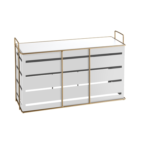 Cal-Mil 22087-13-15 Empire 20.5" x 7" x 13"H White Metal Display Riser