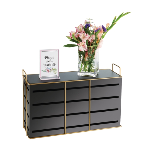 Cal-Mil 22087-13-90 Empire 20.5" x 7" x 13"H Black Metal Display Riser