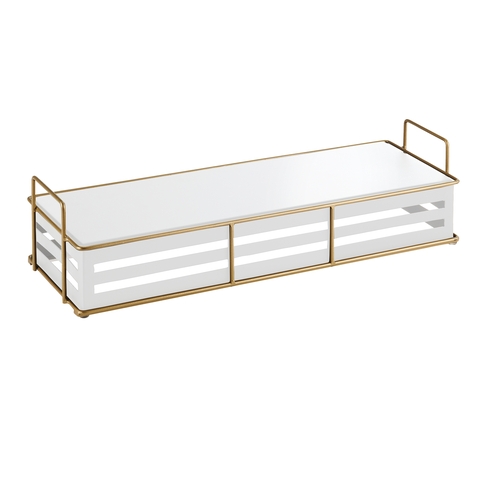 Cal-Mil 22087-5-15 Empire 20.5" x 7" x 5"H White Metal Display Riser
