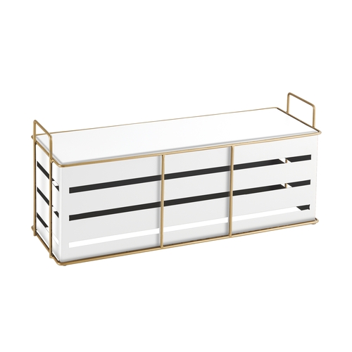 Cal-Mil 22087-9-15 Empire 20.5" x 7" x 9"H White Metal Display Riser