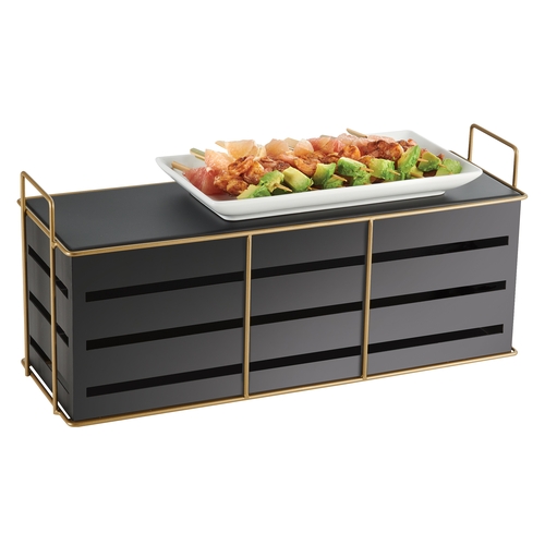 Cal-Mil 22087-9-90 Empire 20.5" x 7" x 9"H Black Metal Display Riser