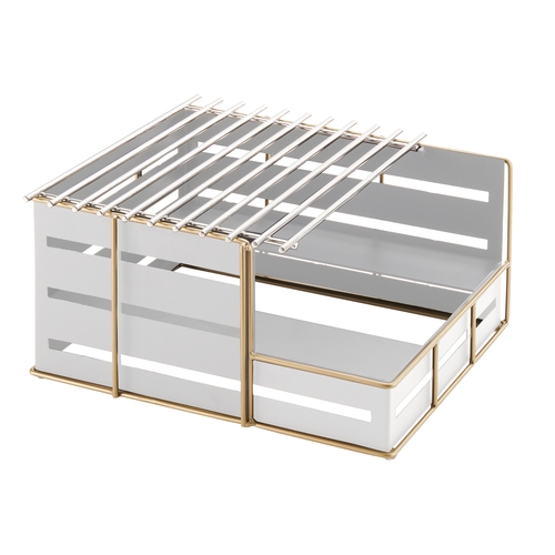 Cal-Mil 22089-15 Empire 14.25" x 13" White Butane Stove Frame