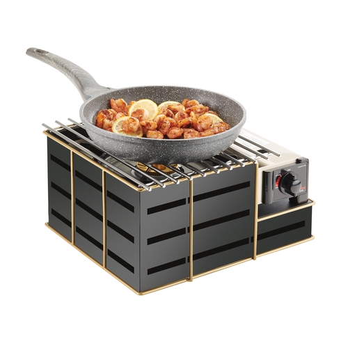 Cal-Mil 22089-90 Empire 14.25" x 13" Black Butane Stove Frame