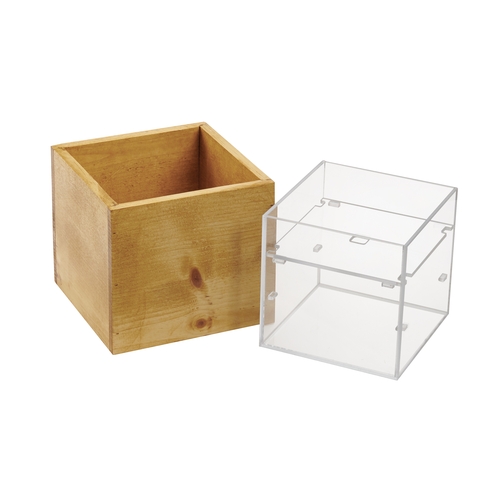 Cal-Mil 22096-99 Madera 7.5" x 7.5" x 7"H Rustic Pine Condiment Holder