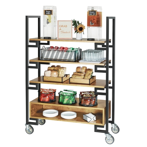 Cal-Mil 22123-99 Madera 48" x 18" Rustic Pine Serving Cart w/ 5 Shelves