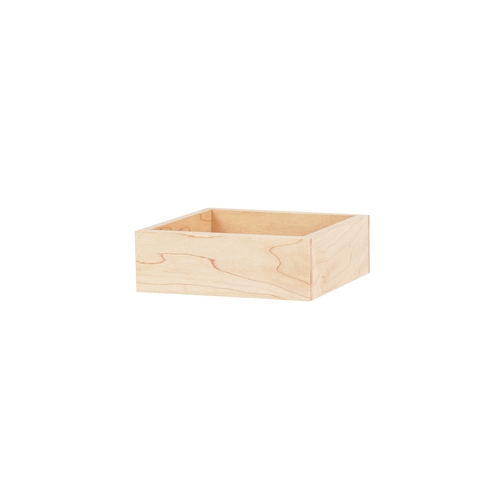 Cal-Mil 22313-2-71 Blonde 6" x 6" x 2"H Maple Wood Box - 4 Each