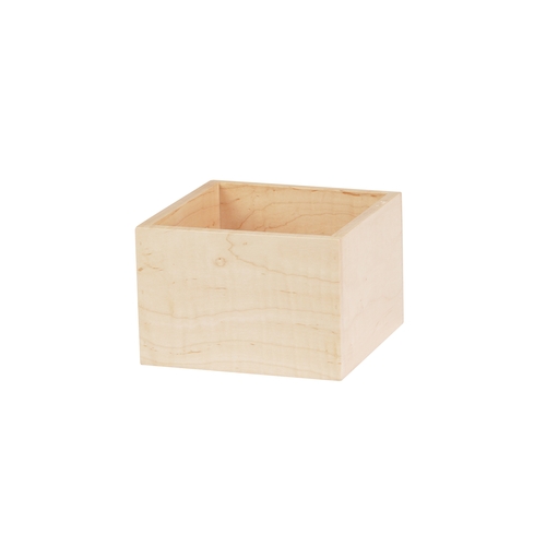 Cal-Mil 22313-4-71 Blonde 6" x 6" x 4"H Maple Wood Box - 4 Each