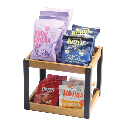 Cal-Mil 22330-2-99 Madera 10" x 12" Rustic Pine 2-Tier Display Stand