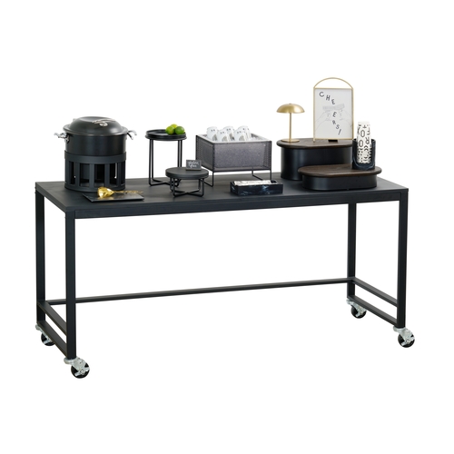 Cal-Mil 22340-72-13 72" x 24" Black Plastic Merchandising Table