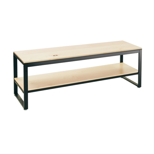 Cal-Mil 22341-64-71 64.5" x 18" Metal Frame 2-Tier Nesting Merchandising Table