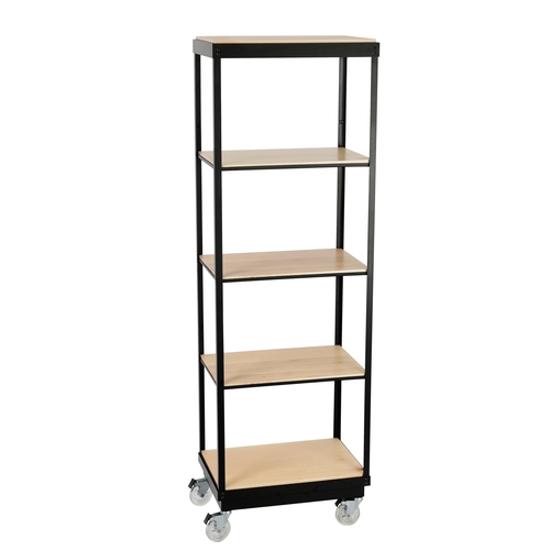 Cal-Mil 22343-5-71 24" x 16" Metal Frame 5-Tier Merchandising Cart 