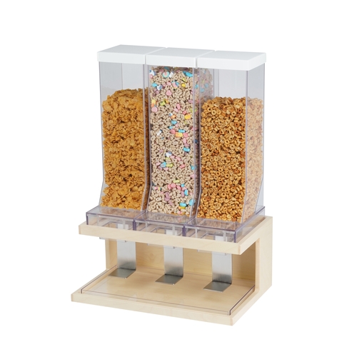 Cal-Mil 22355-3-71 Blonde 17.5" x 12" Stainless Steel Cereal Dispenser