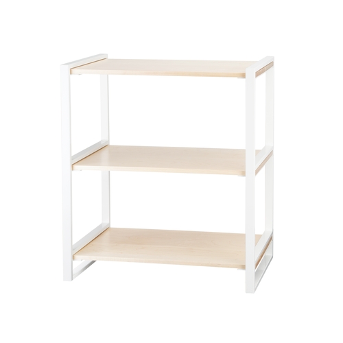 Cal-Mil 22356-3-15 Blonde 22" x 13.25" White Metal 3-Tier Display Riser