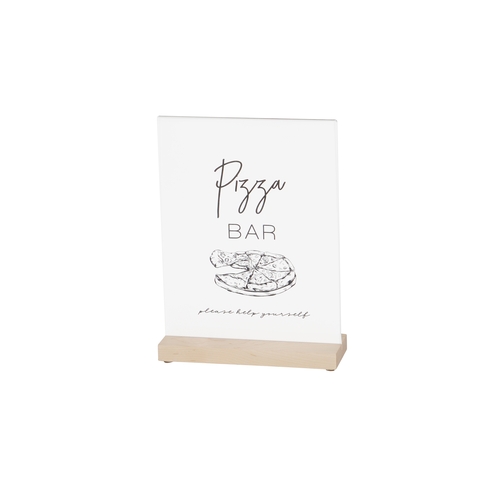 Cal-Mil 22361-811-71 Blonde 8.5" x 11" Crystal Acrylic Countertop Sign - 6 Each