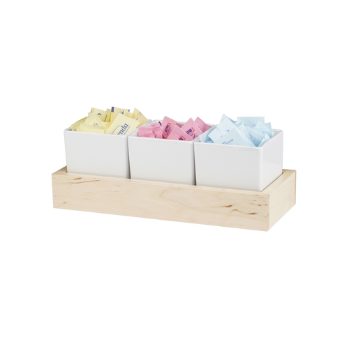 Cal-Mil 22376-3-71 Blonde 5" x 12.75" Maple Wood Condiment Organizer