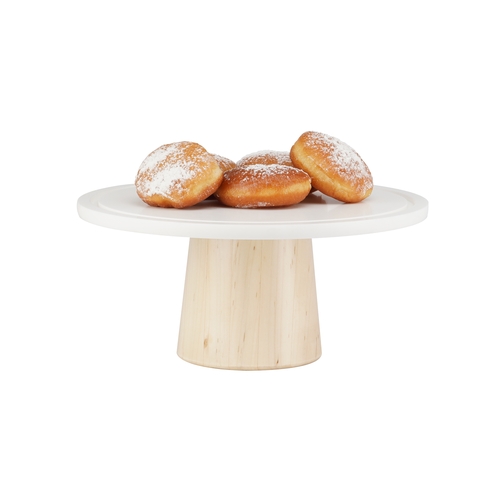 Cal-Mil 22378-125-71 Blonde 12" Dia. x 5"H Maple Wood Cake Stand