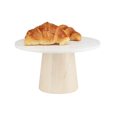 Cal-Mil 22378-127-71 Blonde 12" Dia. x 7"H Maple Wood Cake Stand