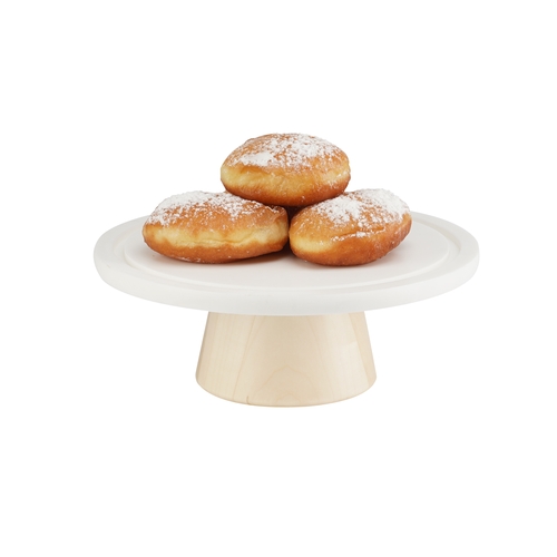 Cal-Mil 22378-93-71 Blonde 9" Dia. x 3.5"H Maple Wood Cake Stand