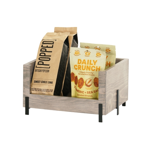 Cal-Mil 22407-1210-110 Aspen 12" x 10" Gray-Washed Pine Wood Stacking Bin