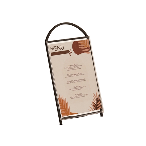 Cal-Mil 22409-811-13 Brooklyn 8.5" x 3" x 14"H Black Metal Arched Signholder