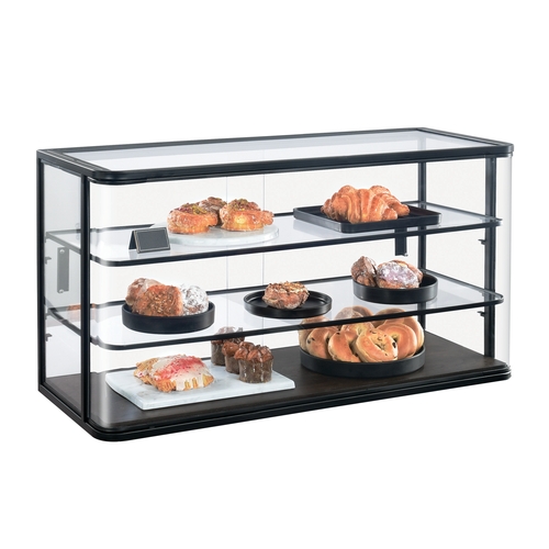 Cal-Mil 22416-112 Heritage 17" x 42" Dark-Stained Oak 3-Tier Display Case