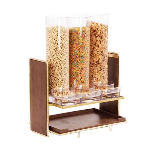 Cal-Mil 22635-46 Mid-Century 19.5" x 12" x 28.5"H Brass Cereal Dispenser