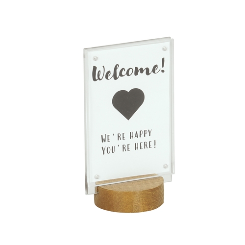 Cal-Mil 22801-46-99 Madera 4" x 3" Rustic Pine Card Holder - 6 Each