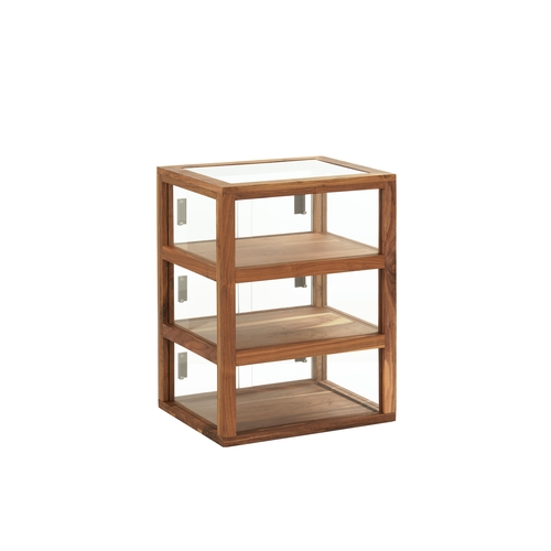 Cal-Mil 22912-78 Sydney 21" x 17" x 28"H Walnut Countertop Display Case