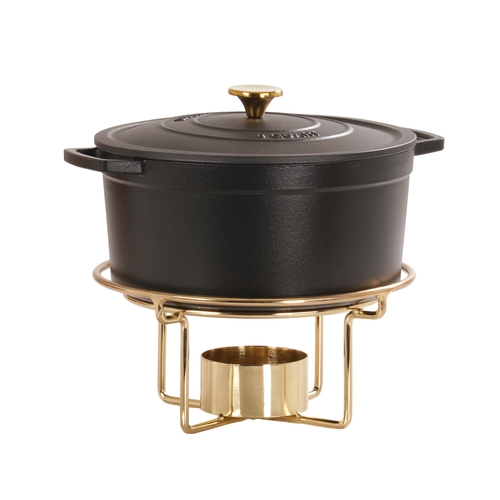 Cal-Mil 22917-116 Monaco 2" Dia. x 7"H Shiny Gold Wire Chafing Dish Stand