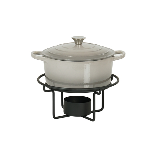 Cal-Mil 22917-13 Sydney 12" Dia. x 7"H Matte Black Wire Chafing Dish Stand