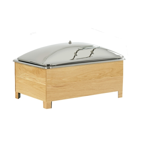 Cal-Mil 23143-21 Sydney 22" x 14" Oak Chafing Dish Stand