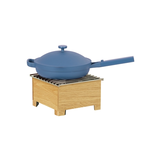 Cal-Mil 23145-21 Sydney 10.5" x 10.5" x 5.5"H Oak Chafing Dish Stand