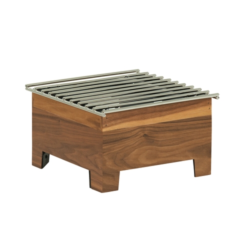 Cal-Mil 23145-78 Sydney 10.5" x 10.5" x 5.5"H Walnut Chafing Dish Stand