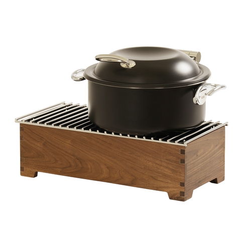 Cal-Mil 23146-78 Sydney 20" x 10" x 5.5"H Walnut Chafing Dish Stand