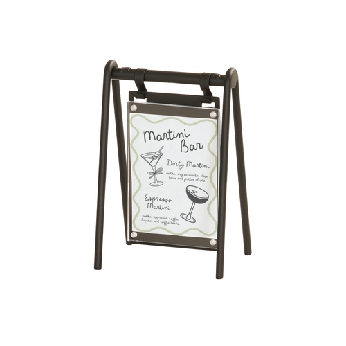Cal-Mil 23160-47-13 Onyx 5.5" x 3" x 10"H Black Metal Hanging Sign