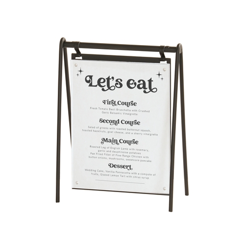 Cal-Mil 23160-811-13 Onyx 9.5" x 4.5" x 15"H Black Metal Hanging Sign