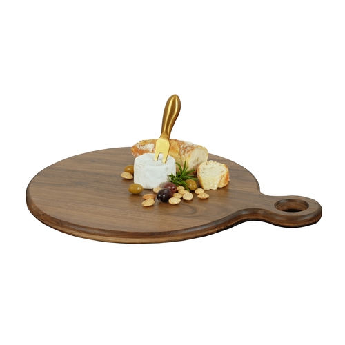 Cal-Mil 23176-14-78 Sydney 14" Dia. x 0.75"H Walnut Serving Board - 3 Each