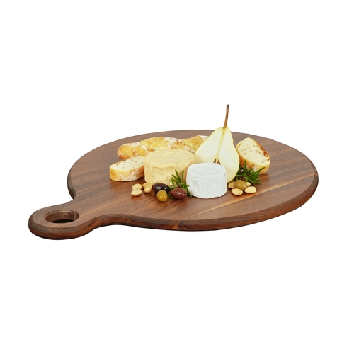 Cal-Mil 23176-16-78 Sydney 16" Dia. X 0.75"H Walnut Serving Board - 3 Each